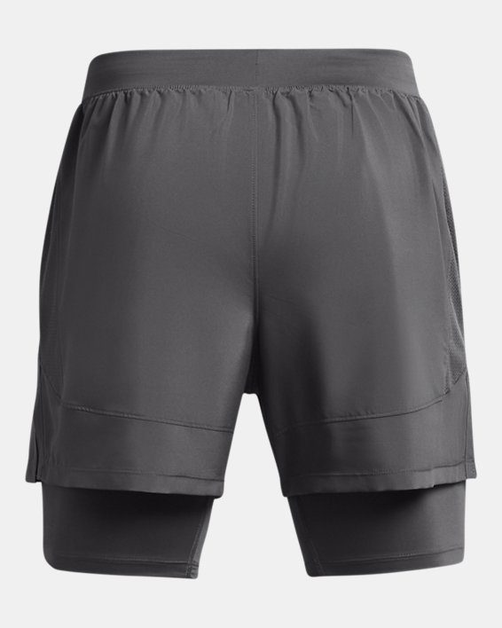 Men's UA Launch 2-in-1 5" Shorts in Gray image number 6